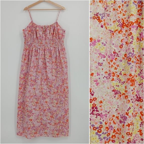 H&M | floral print midi dress - Picture 1 of 8